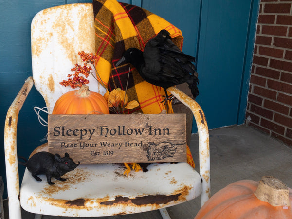 Sleepy Hollow Reclaimed Wood Halloween Sign
